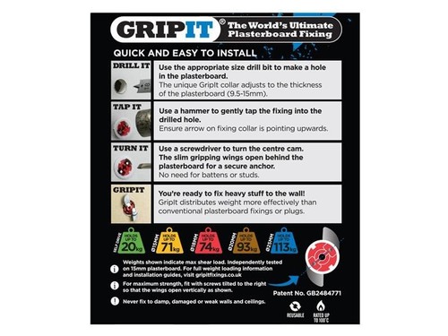 Gripit - Pemasangan Papan Plaster Merah 18mm (Pek 8) - Picture 6 of 6