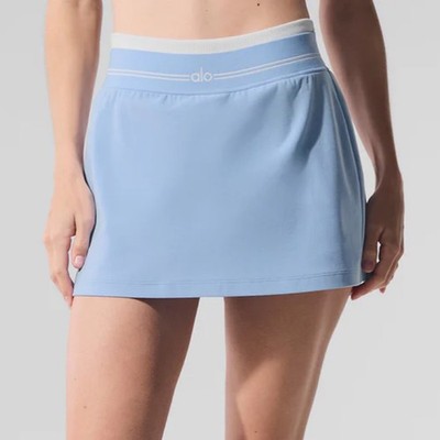 ウォーキング・ランニングウェア Alo Airbrush Better Together Skirt xs Alo Yoga Airbrush Better Together Tennis Skirt Seashell Blue/White
