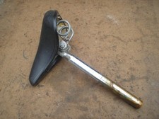 Dawes kingpin folding vintage bike bicycle Brooks PLASTIC saddle seat post stem