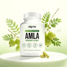 Alevia Organic Amla Capsules 1000mg Indian Gooseberry Antioxidant Supplement US