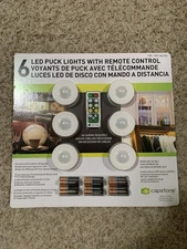 Capstone 6 LED PUCK LIGHTS WITH REMOTE CONTROL 862760, On/Off, Dimmer, BRAND NEW