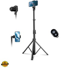 67" Phone Tripod, Extendable Tripod for iPhone, Selfie Stick with Remote and ...