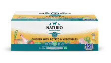 Naturo Adult Grain Free Wet Dog Food 12x400g - Chicken with Potato & Vegetables 4.17 per kilo