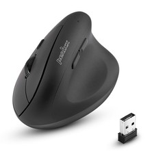 PERIMICE-608II Wireless Vertical Mouse 2.4GHz 6 Buttons Adjustable DPI Black