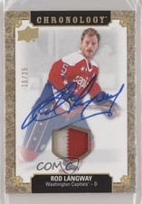 2018-19 Upper Deck Chronology Gold Premium Relic 16/25 Rod Langway Auto HOF 0b2i