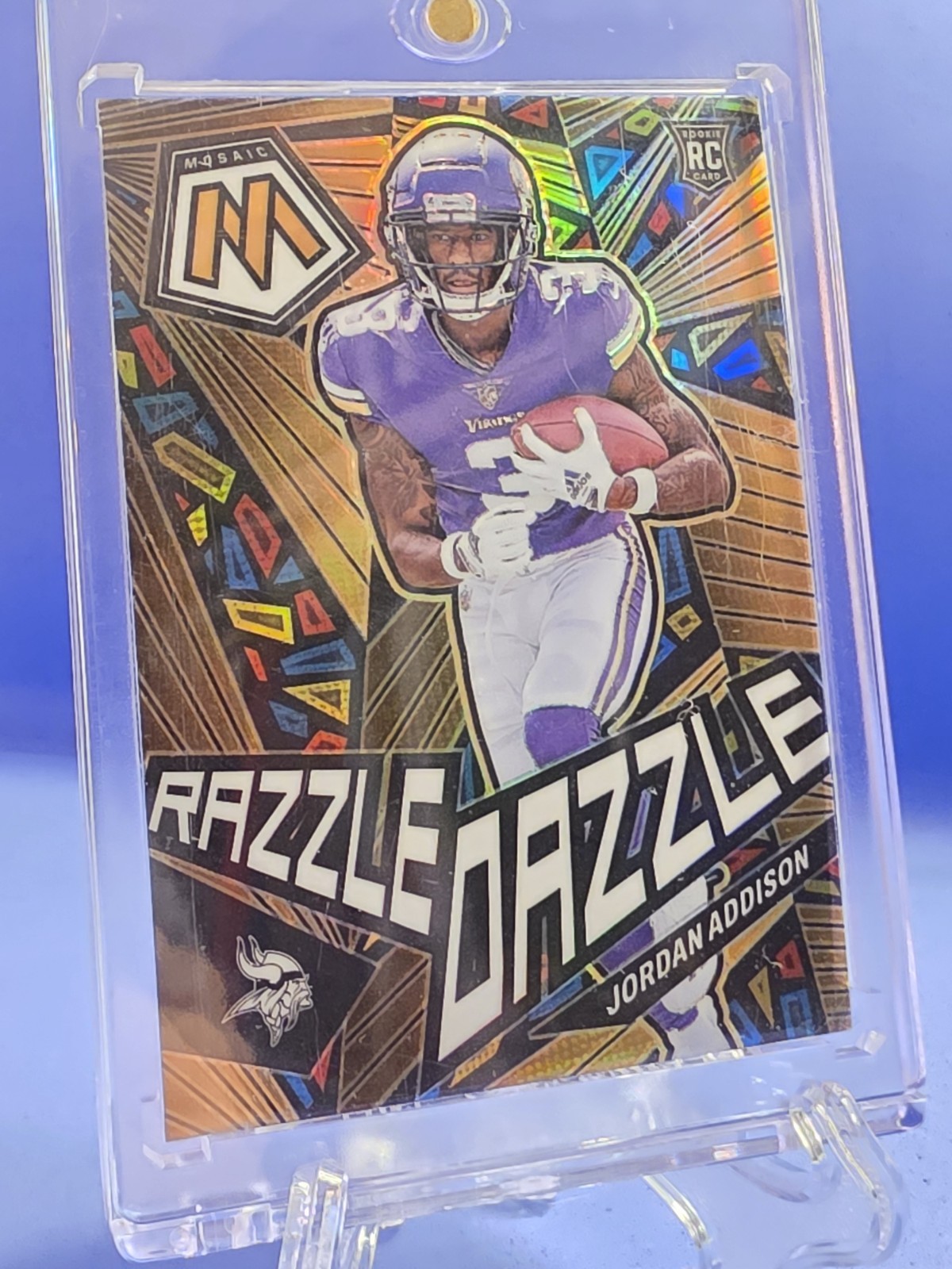 2023 Mosaic Jordan Addison Rookie Razzle Dazzle Case Hit