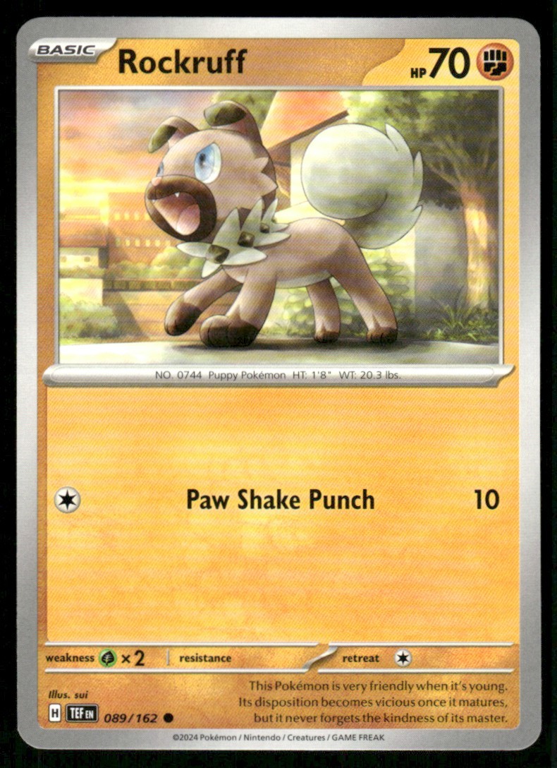 2024 Scarlet & Violet Series - Temporal Forces Rockruff Common #89