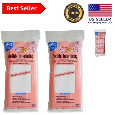 15'' x 3 Yard White Fusible Interfacing - Perfect for Delicate Fabrics