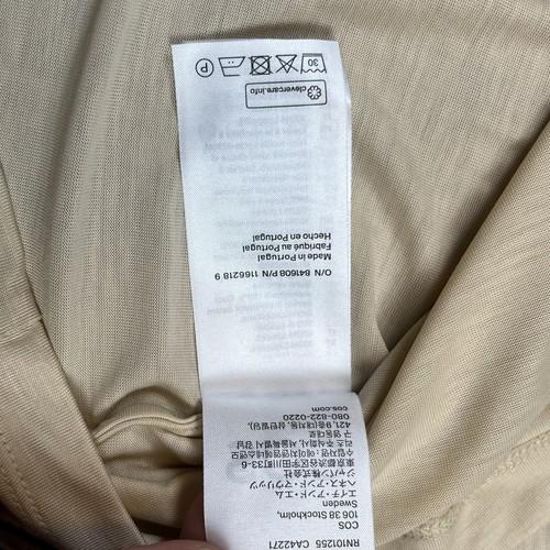 COS Relaxed Fit Floaty Tencel T-Shirt Beige Tunic Women’s Size Large NWT New - Picture 7 of 13