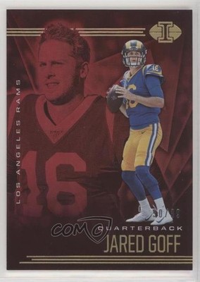 2020 Panini Illusions Trophy Collection Red 50/99 Jared Goff #71 o7m