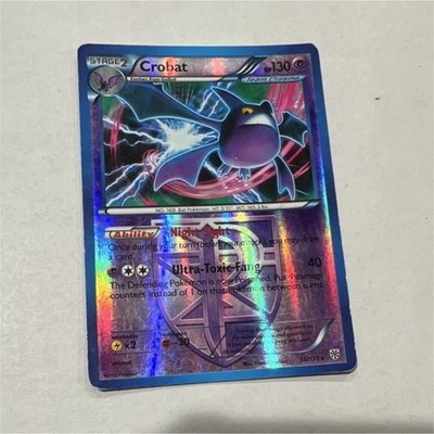 Crobat 55/135 Plasma Storm Team Plasma Reverse Holo Rare 130 HP Night Sight