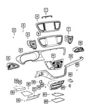 Genuine Mopar Console Mat 68312956AA