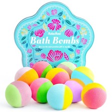 Bath Bomb Gift Set 10 Handmade Bath Bombs with Natural Ingredients, 5 Aroma...