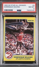 1983-84 Star All-Rookies #8 Dominique Wilkins PSA 8 Rookie Card RC Atlanta Hawks