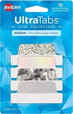 Ultra Tabs(R) Repositionable Luxe Collection(TM) 2.5x1in Holographic 16 Tabs/PK