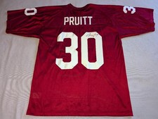 Greg Pruitt Signed #30 Nike Oklahoma Sooners Home Jersey with Photo