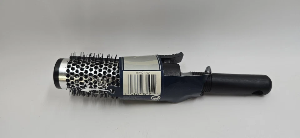 De colección. Cepillo de pelo Goody redondo de metal rizado jabalí cerdas de nailon NUEVO plateado 1" Foto 3 de 3