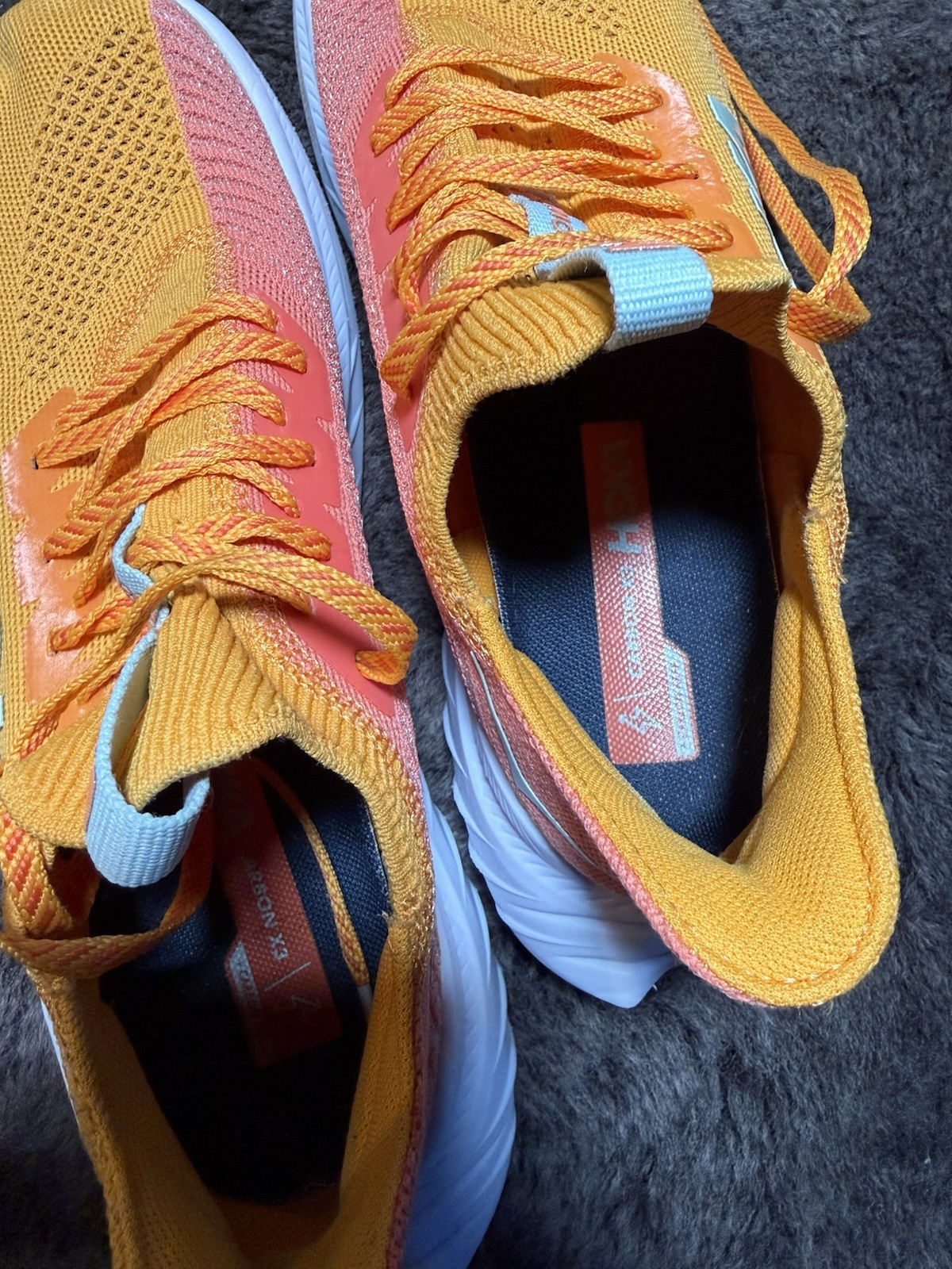 Hoka One One Carbon X 3 Running Shoes 1 Men’s 10.5 Yellow Camellia thumbnail 6