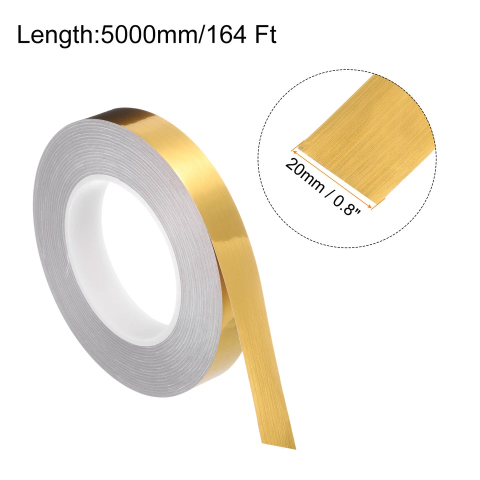 Lámina autoadhesiva azulejo pegatina 0,8 pulgadas x 55 yardas decoración hueco dorado Foto 2 de 4