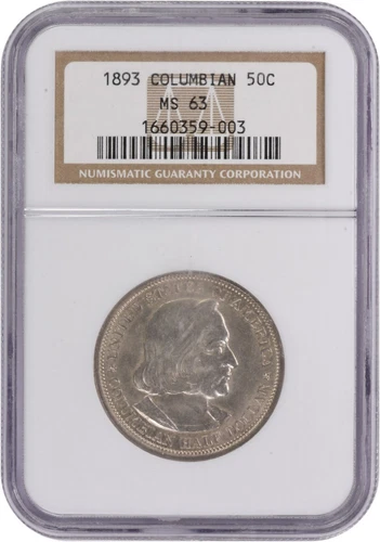 Columbian Commemorative Silver Half Dollar 1893 MS63 NGC
