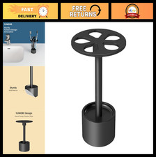 Stainless Steel Toothbrush Holder Stand - Matte Black Bathroom Organizer Storage