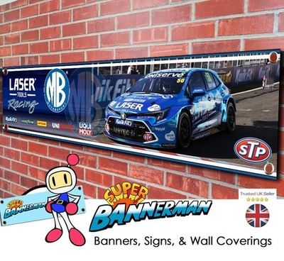 Laser Tools Racing with MB Motorsport BTCC Team Banner for Garage etc LARGE