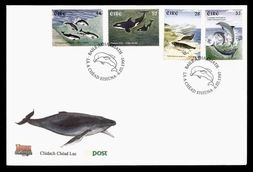 DR WHO 1997 IRELAND FDC WHALE/DOLPHIN/SEAL COMBO M77291