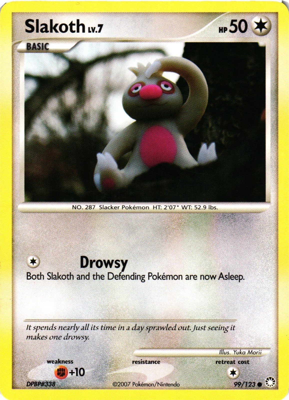 Pokemon TCG Slakoth 99/123 Mysterious Treasures Common LP