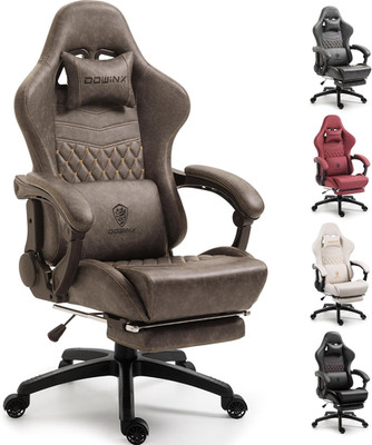 Dowinx Big & Tall Vintage Gaming Chair for Adults, 400 Lb Capacity Heavy Duty Er