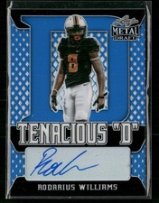 2021 Leaf Metal Draft #TD-RW2 Rodarius Williams Tenacious D Auto Blue /35