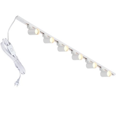 Hiiglxii Plug in Track Lighting with Power Cord, 6-Light LED Track Lighting K...