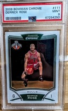 2008 Bowman Chrome Derrick Rose RC PSA Mint 9 #111