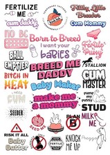 29 X Sissy Temporary Tattoo Sexy Naughty Kink...