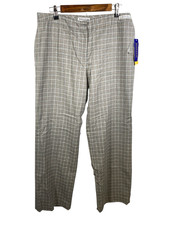 Pendleton Pants Size 14 Virgin Wool Gray Plaid Career Preppy Old Money NEW