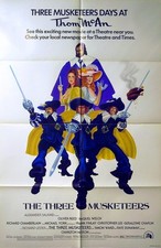 THREE MUSKETEERS 1973 Michael York, Oliver Reed, Richard Chamberlain US 1-SHEET