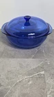 Vintage Pyrex #024 Cobalt Blue Glass 2 Qt Casserole Dish W/ Lid USA