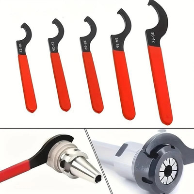 5x Coilover Spanner Wrench Set Adjustable C-Shape Shock Spanner Hook Wrench Tool