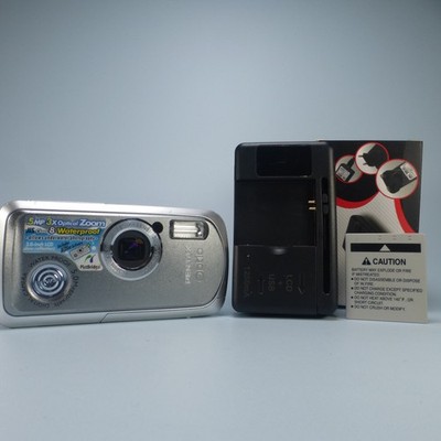 Pentax Underwater Digital Camera Optio WP 5.0MP Silver Tested W Battery +Charger