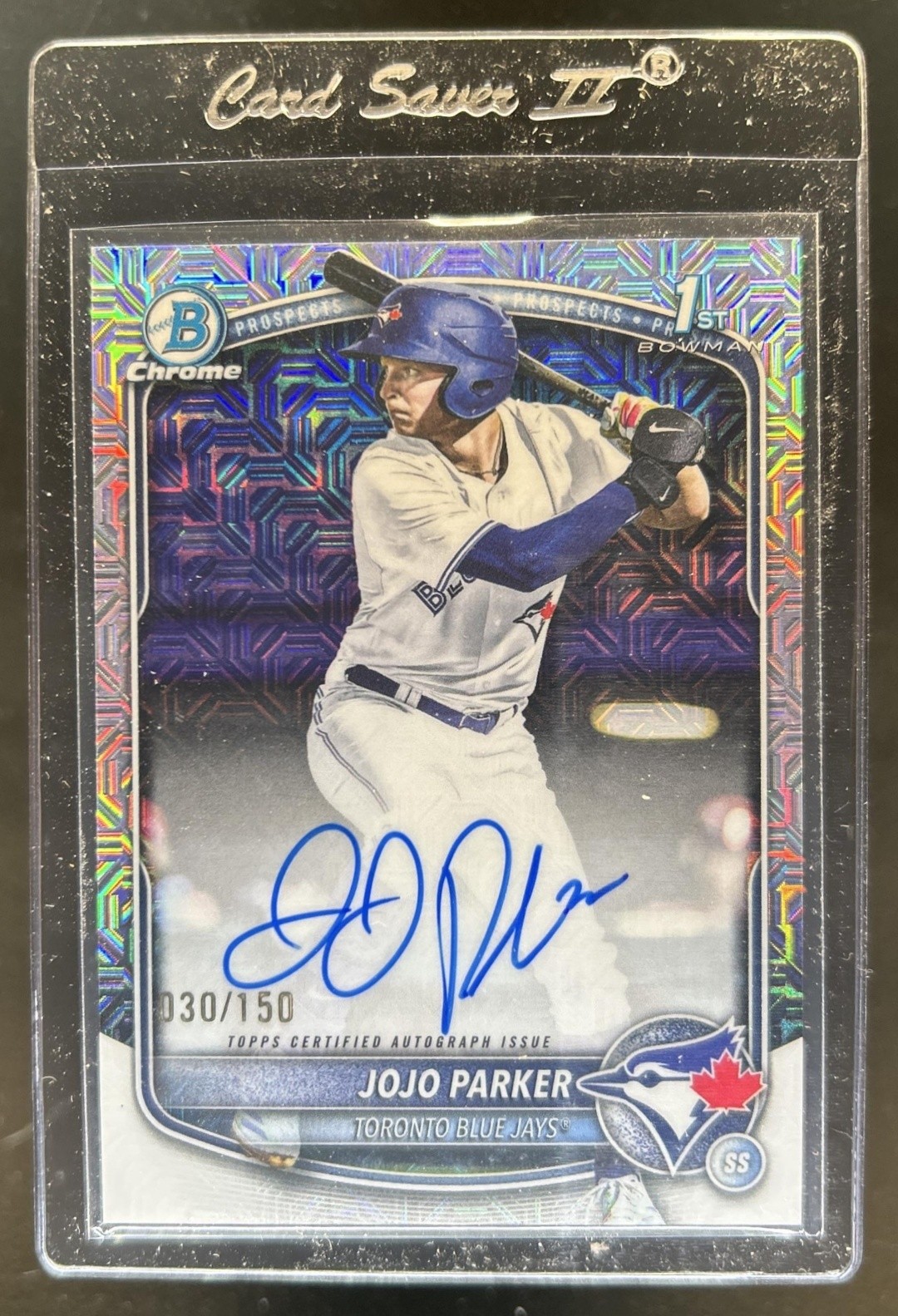 2025 Bowman Draft JoJo Parker Chrome Auto HTA Choice Refractor 1st #/150