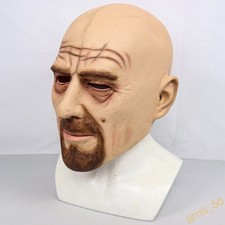 Halloween Walter White Mask Full Head Breaking Bad Fancy Dress Prop Celebrity