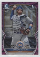 2023 Bowman Chrome Prospects Fuchsia Lunar Crater Refractor Vincent Perozo 0x8e