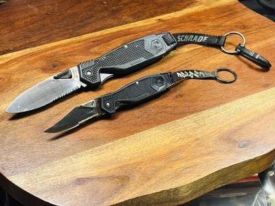 SCHRADE+ CH7 CLIPHANGER USA & SCHRADE CH4USA LIGHTWEIGHT KNIFE (Lot of 2)