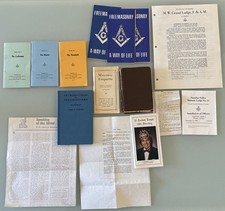 Freemason Master Lot of  Books, Documents & Briefcase
