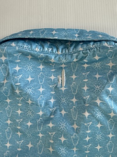 Johnnie O Polyester Golf Polo Cocktail Shaker Martini Design Men’s M polyester - Picture 5 of 8
