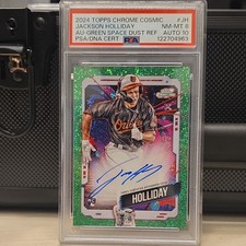 2024 Cosmic Chrome Green Space Dust Refractor 1/75 Jackson Holliday Auto 1st ONP