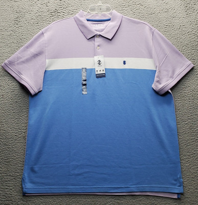 IZOD Advantage Performance Golf Polo Shirt Mens XXL Multi Natural Stretch UPF 50
