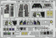 Eduard 1/48 F-16D Block 50 Cockpit (Kinetic) ...