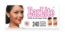240 60 Ea X 4 packs Invisible Earring Ear Support Waterproof Patches in ZipLoc