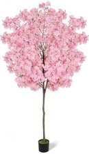 6Ft Tall Cherry Blossom Artificial Tree,Fake Pink Cherry Blossom Tree,Lifelike
