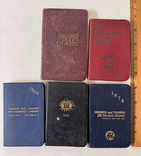 VTG Diary Lot Of 5 1931 1974 Androscoggin County MAINE